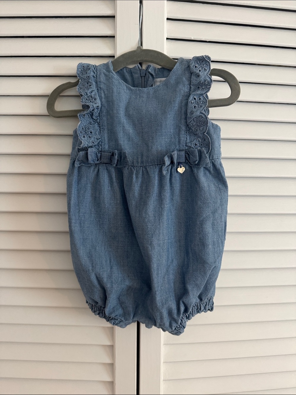 Mayoral Newborn Denim Romper 4-6 m 70 cm